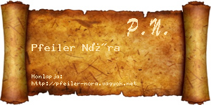 Pfeiler Nóra névjegykártya